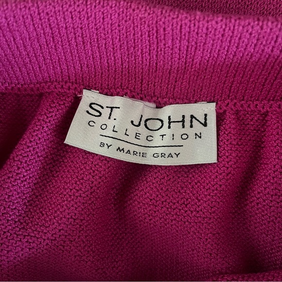 RARE St. John 3 Piece Luxury Purple and Blue Suit Set Size 8 - Picture 11 of 13